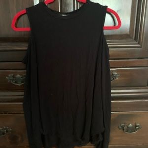Long sleep open shoulder top